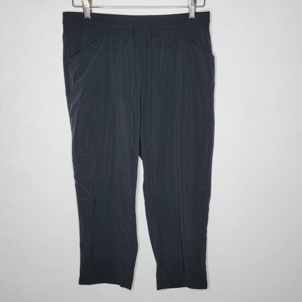 J. Jill Fit Black Cropped‎ Pocketed Drawstring Waist Women's Small Petite SP
